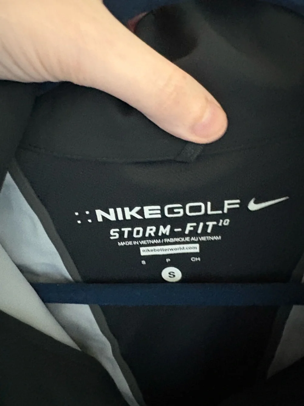 Nike Golf Women's Storm Fit Long Jacket with Stowable Hood Black Size Small